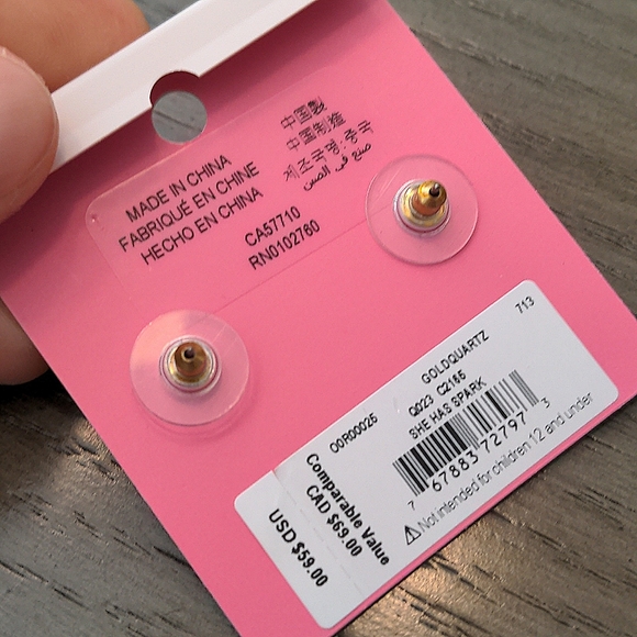 NEW Kate Spade She Has Spark Earrings in Goldquartz - Picture 6 of 6